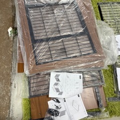 新品 Lサイズ　ブラウン　　Alebert 犬 ケージ ペットケージ 木製 ペットサークル 大中型犬用 サークル の画像
