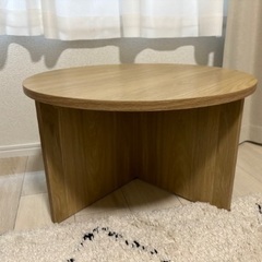 木製円形センターテーブル の画像