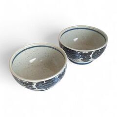 砥部焼　千山窯　多用丼　葡萄柄　２個の画像
