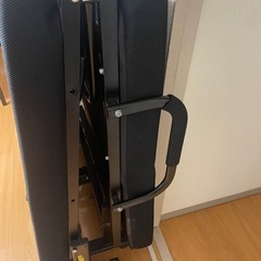 アイリスオーヤマ　折りたたみベッド　ブラック　ハイタイプ　高反発マットレスの画像