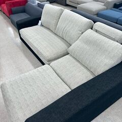★リユースのサカイ高崎店★TJ12987  L字ソファー 黒/ベージュ H73×D153×W254 クリーニング済みの画像