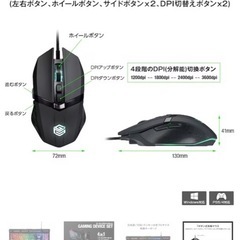 ゲーミング4点セット(GH-GMSETA)の画像