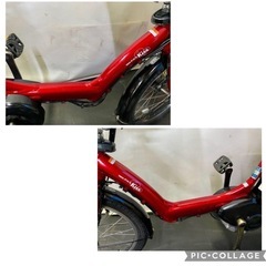 1年保証 送料無料　ヤマハ　パスキッス　20インチ　赤色　電動アシスト自転車 g110の画像
