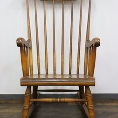 ≪ZR1052ジ≫ 飛騨家具 KASHIWA/柏木工? ロッキングチェア/揺り椅子 木製 アンティーク/ヴィンテージ 椅子/イス/いす 家具/インテリア 現状品の画像