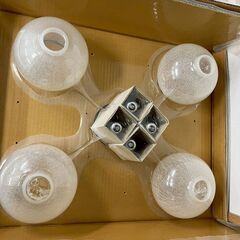 【SANYO】 サンヨー 白熱灯器具 白熱灯シャンデリア LCH-49NH 昭和レトロ 照明器具 箱付き 4灯 60W A0570の画像