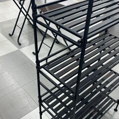 ★リユースのサカイ千葉中央店★  メタルラック ブラック H115×D30×W65 クリーニング済み TC4851の画像