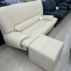 ★リユースのサカイ高崎店★TJ12992  2人掛けソファー クリーム H93×D83×W170 クリーニング済みの画像