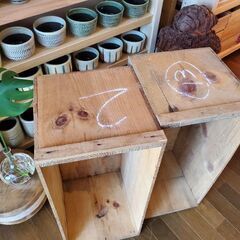 必要なら早めに｡木箱　リンゴ箱りんご箱　２つセット。の画像