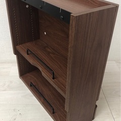 【中古品】木製 ケーブル収納ボックス Wi-Fiルーター 電源タップ ケーブル 配線 まとめて収納 家具の画像