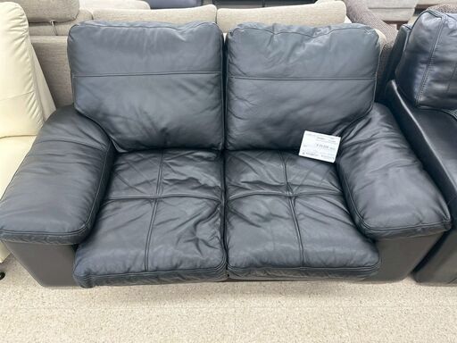☆リユースのサカイ高崎店☆TJ12993 2人掛けソファー 黒 H87×D89×W162