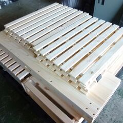 第1005回　オール檜　ひのき　ヒノキ　スノコ　すのこ　取り放題　未使用　ベッド　ＤＩＹ素材　木材　エラー品　リフォームの画像