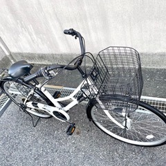 【お譲り先決定】26インチ6段変速オートLEDライト ホワイトの自転車の画像