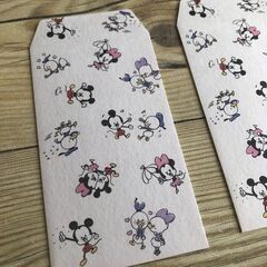ミッキー ミニー ぽち袋 5枚セット　ディスニー　最安値　大人気　可愛い　手書きの画像