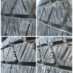 日産純正アルミホイール スタッドレスタイヤ ブリジストン DM-V3 タイヤホイールセットの画像