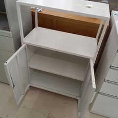 リユースのサカイ栃木店★ジモティ割あり★  レンジ台 ホワイト W70×D35×H110.5 クリーニング済み TC10971の画像