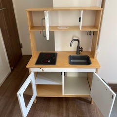 【引渡者　決定】IKEAこども木製キッチン  の画像