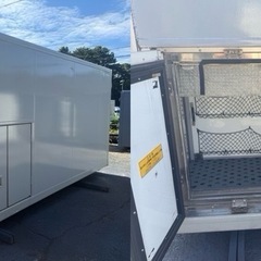 No.947 アルミバン 3t 車 アルミ 箱 バイク 倉庫 トラック コンテナ 米 保管庫 物置 DIYの画像