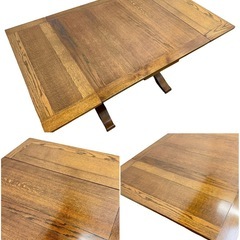 ◯Lloyd's Antiques ロイズアンティーク ドローリーフテーブル 伸長式 ダイニング バルボスレッグ 英国 イギリス オーク材 ジモティ姫路の画像