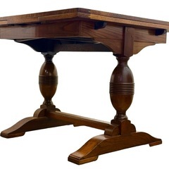 ◯Lloyd's Antiques ロイズアンティーク ドローリーフテーブル 伸長式 ダイニング バルボスレッグ 英国 イギリス オーク材 ジモティ姫路の画像