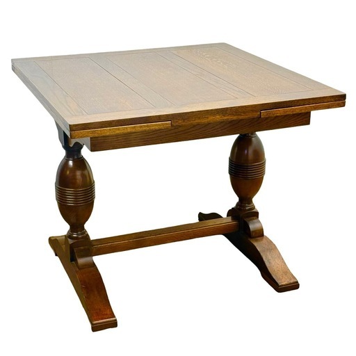 ◯Lloyd's Antiques ロイズアンティーク ドローリーフテーブル 伸長式 ダイニング バルボスレッグ 英国 イギリス オーク材 ジモティ姫路