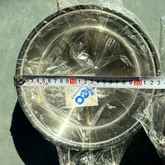 【新品未使用】ジオ・プロダクト　両手鍋　直径約23cm ステンレス　蓋付き2点せっとセットの画像