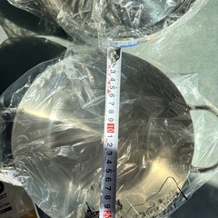 【新品未使用】ジオ・プロダクト　両手鍋　直径約23cm ステンレス　蓋付き2点せっとセットの画像
