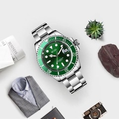 未使用メンズ　腕時計　　ウォッチ ビジネス フルスチール クォーツ トップブランド ラグジュアリーの画像