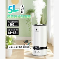 加湿器 大容量 5L 空気清浄 省エネ 加湿器. 上から給水 8hタイマーの画像