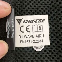 【DAINESE】 ダイネーゼ バイク用 バックプロテクター WAVE D1 AIR 骨髄プロテクター バイク 骨髄パッド  A0571の画像