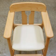≪zyt2485ジ≫ 美品 業務用ハイチェア キッズチェア 座面アイボリー ① レストラン/カフェ/ダイニング/おしゃれ/かわいい/中古家具/宮城県仙台市 71003-11の画像
