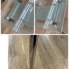 S264 ⭐ ガラステーブル センターテーブル 大きめ 幅120cm USEDの画像