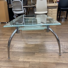 S264 ⭐ ガラステーブル センターテーブル 大きめ 幅120cm USEDの画像