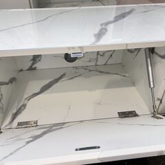 苫小牧発 大理石調テレビ台 テレビボード 収納付き 縦43cm 横100cm 奥行33cm used の画像