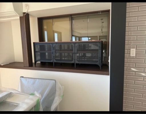 IKEA テレビ台 フィエルボ FJÄLLBO 棚 収納　アイアン製ボードインダストリアル