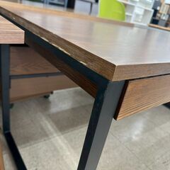 ★リユースのサカイ高崎店★TJ13004 (株)ベガコーポレーション 学習机 茶 H73×D70×W160 クリーニング済みの画像