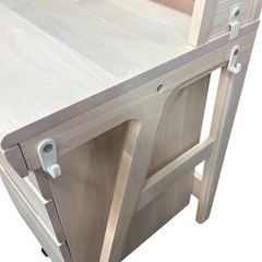 NO.2587【美品】ニトリ ロータイプデスク ティムス WW 学習机 ワゴンセット 家具 中古の画像