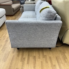 【ドリーム川西店御来店限定】☆ジモティー見たよ♪割引☆3Pソファ　グレー　シミ多数　現状品／クリーニング済み【2125690000000156】の画像