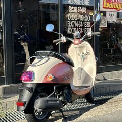 無料配送有　ヤマハ　YAMAHA　ビーノデラックス　VINO DELUXE　15901km　SA37J　ローン可　3ヶ月保証付　エンジンオイル・バッテリー新品交換　ナンバー登録代行受付中　バンガレージ京都の画像