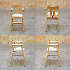 ≪zyt2486ジ≫ 美品 業務用ハイチェア キッズチェア 座面アイボリー ② レストラン/カフェ/ダイニング/おしゃれ/かわいい/中古家具/宮城県仙台市 71003-12の画像