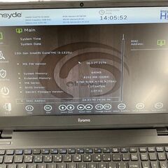 iiyama イイヤマ NJ50AU ノートパソコン Core i3 メモリ640KB 通電確認済の画像