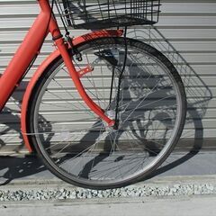 E570　★限定特価★ 中古自転車 【27インチ　軽快車　SOGO　オレンジ　6段　LEDオートライト 】 入札お待ちしております(*^▽^*)の画像