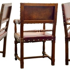 ◯Lloyd's Antiques ロイズアンティーク レザーアームチェア 革 ダイニングチェア 英国 イギリス オーク材 ヴィンテージ ジモティ姫路の画像