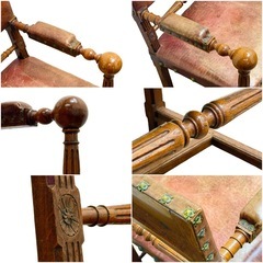 ◯Lloyd's Antiques ロイズアンティーク レザーアームチェア 革 ダイニングチェア 英国 イギリス オーク材 ヴィンテージ ジモティ姫路の画像
