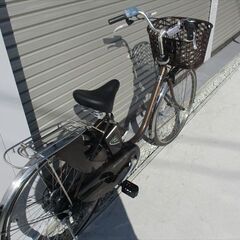 E572　★整備済み　中古電動自転車　パナソニック　ViViDX　ブラウン　8.7Ah　バッテリー良好★【26インチ　8.7Ah】の画像
