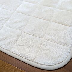 キルトラグ■185×235cm■アイボリー 長方形■ナイスデイ mofua (モフア) ふんわり あったか すべり止め こたつ敷 約2帖■駒ヶ根市の画像