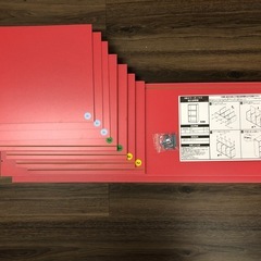 【訳あり品／未組立品】コーラルレッド（オレンジピンク系）カラーボックス　1台500円の画像