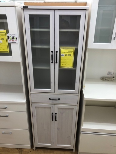 【ドリーム川西店御来店限定】 ☆ジモティー見たよ♪割引☆佐藤産業　2枚扉食器棚　CERISE／【2125560000025940】