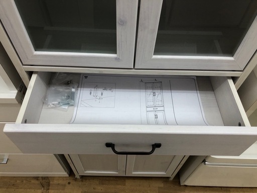 【ドリーム川西店御来店限定】 ☆ジモティー見たよ♪割引☆佐藤産業　2枚扉食器棚　CERISE／【2125560000025940】
