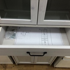【ドリーム川西店御来店限定】 ☆ジモティー見たよ♪割引☆佐藤産業　2枚扉食器棚　CERISE／【2125560000025940】の画像