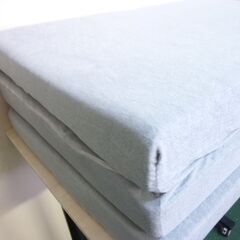 未使用/新品　開封品　 マットレス シングル 厚10cm　高反発　密度25D 硬さ190N 三つ折り 敷布団 洗える　パイルグレー　の画像